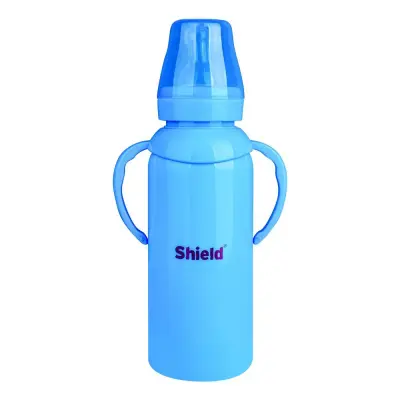 SHIELD BABY EVENFLOW COLOR WITH HANDLE 250ML FEEDER