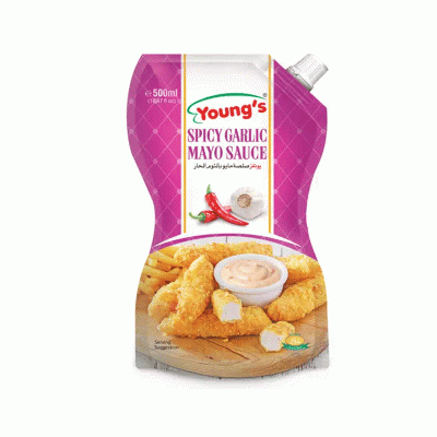 YOUNGS SPICY GARLIC MAYO SAUCE 500ML