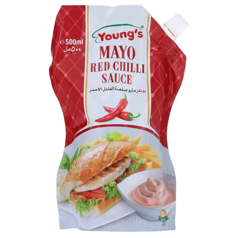 YOUNGS MAYO RED CHILLI  SAUCE 500ML