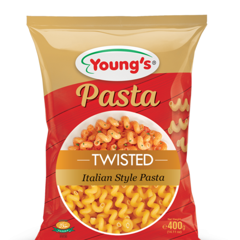 YOUNGS TWISTED MACARONI 400GRAM
