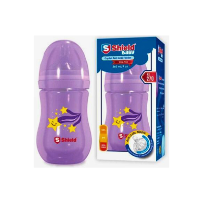 SHIELD CRYSTAL ANTI-COLIC FEEDER 260ML