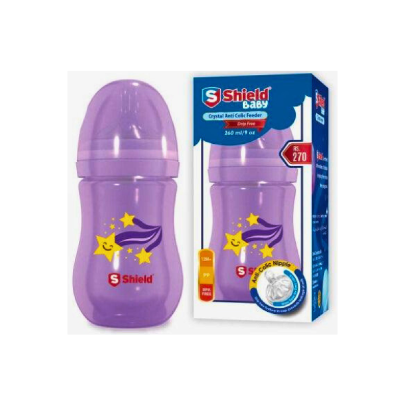 SHIELD CRYSTAL ANTI-COLIC FEEDER 260ML